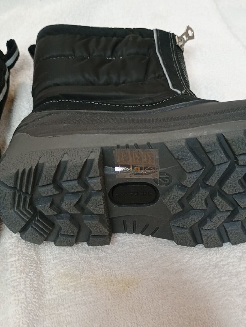 Lands' End Black Kids Front-Zip Winter Boots - Picture 4 of 16
